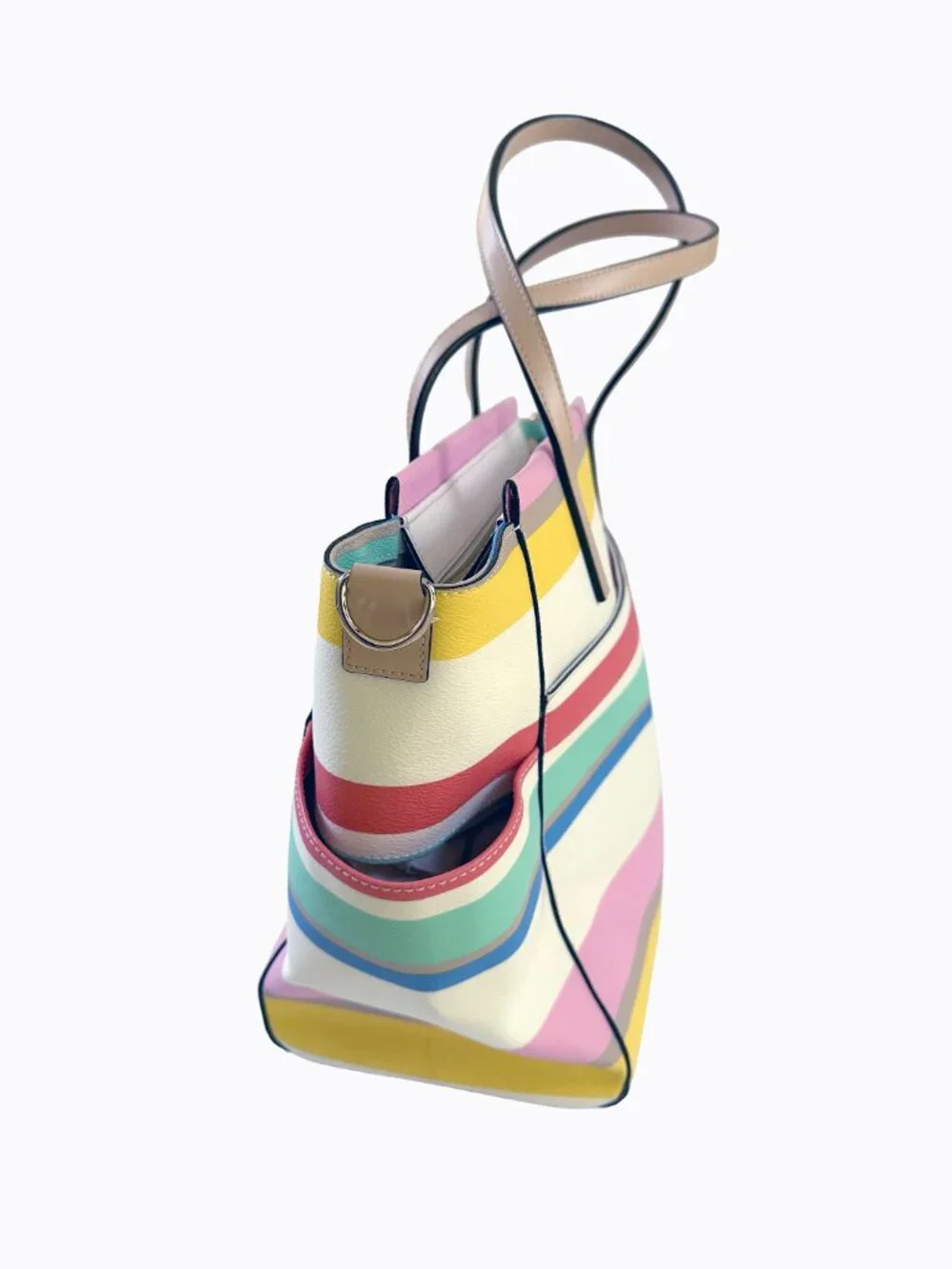 Kate Spade Grove Street Kaylie Striped Tote Bag Multi Large Travel Carryall Chic
